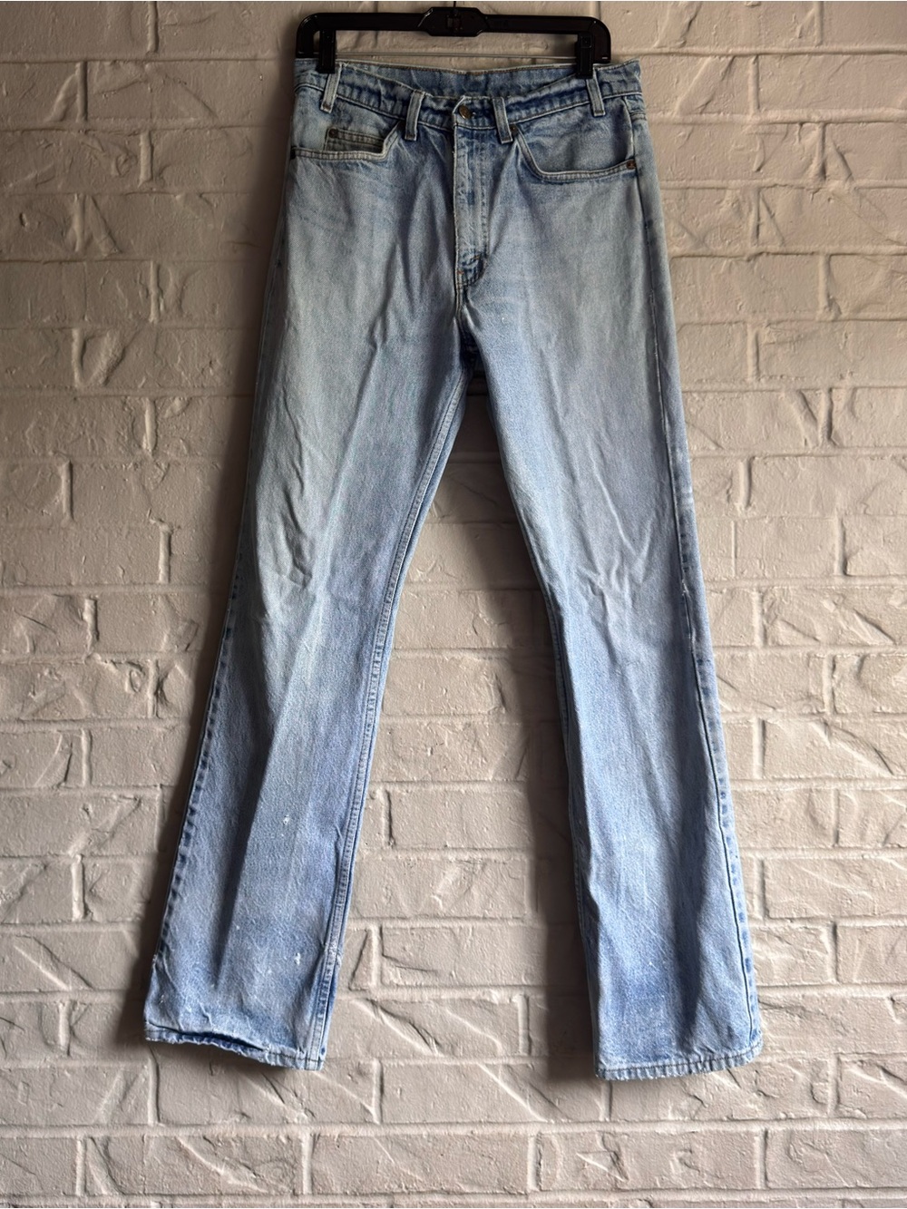 Vintage Levi’s Orange Tab 517 Bootcut Jeans 32x34 Light Wash Faded Distressed